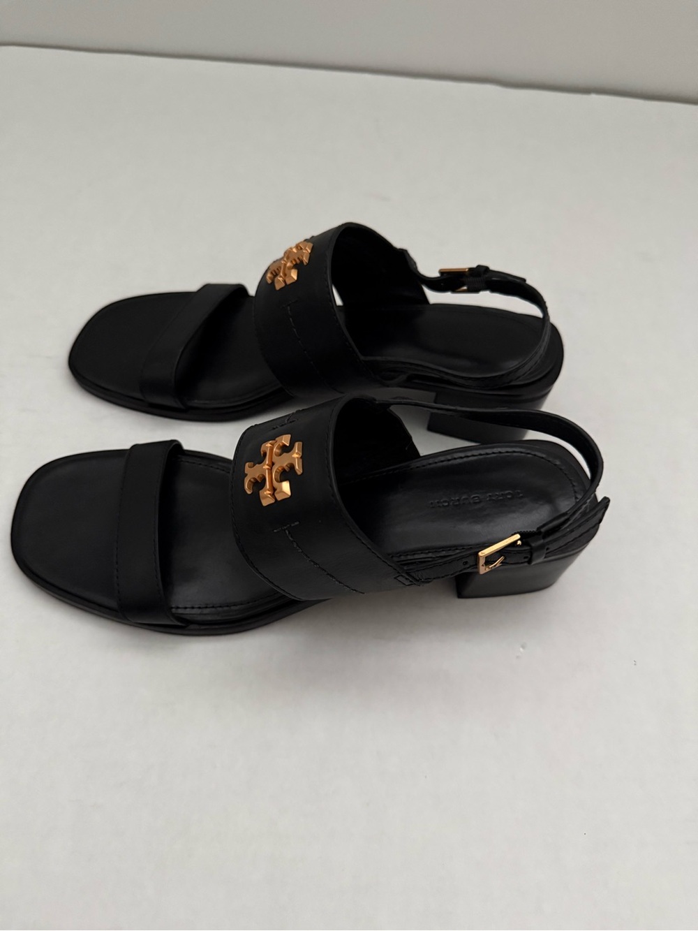 Tory Burch Eleanor Block Heel Sandals Size 10 - Picture 5 of 16